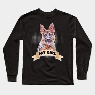 shepherd dog, dog shirt, shepherd dog breed, german shepherd, german shepherd gift, alsatian, herding dog, guard dog Long Sleeve T-Shirt